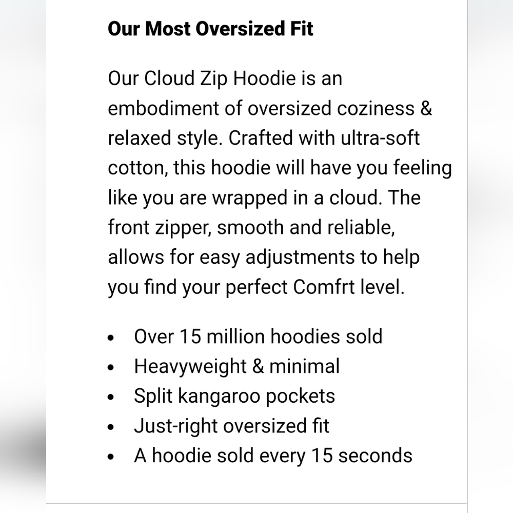 Comfrt NWT Cloud Full Zip Hooded Sweatshirt Powder Pink Women's  Small Oversized - Picture 8 of 16